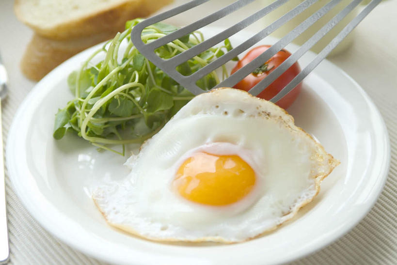 面包,无人,横图,俯视,室内,特写,白天,烹饪,西餐,早餐,厨房,西红柿,叶子,蛋,荷包蛋,鸡蛋,料理,食品,绿叶,锅铲,菜肴,美食,食物,盘子,西式,佳肴,草鸡蛋,卵,叶,叶片,番茄,彩图,高角度拍摄,灶间