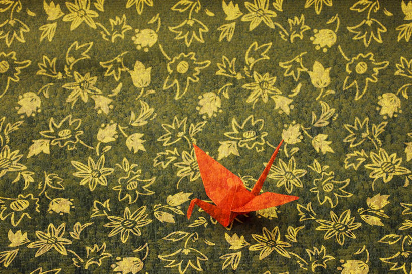 无人,横图,俯视,室内,特写,白天,静物,花纹,艺术,图案,折纸,纸艺,手工艺品,千纸鹤,文化,一个,纸鹤,纸制品,工艺品,橙色,单个,高雅,工艺折纸,自信心,品位,彩图,高角度拍摄