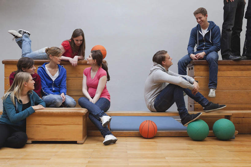 西方人,伙伴,朋友,健身房,坐,说,横图,室内,白天,正面,运动服,锻炼,游戏,友谊,运动,篮球,地板,欧洲,欧洲人,服装,长椅,篮球装备,地面,玩,注视,娱乐,运动器械,木地板,衣服,观察,看,趴着,一群人,休闲,同学,跳山羊,健身器械,服饰,观看,活动,察看,衣着,校友,穿着,发泄,关注,消遣,智力,跳板,健身器材,篮球运动,跳马,宣泄,同窗,学友,跳背,衣饰,交流,体育,友情,男人,男性,年轻男性,年轻女性,女人,女性,白种人,沟通,讲话,交谈,趴,说话,谈话,玩耍,嬉戏,坐着,半身,彩图,健身,健身馆,弓形助跳板,助跳板,运动器材,运动装