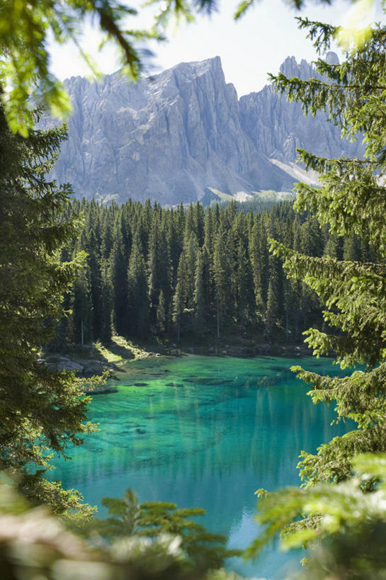 无人,竖图,室外,白天,正面,旅游,度假,湖,湖泊,美景,山,山脉,水,植物,意大利,欧洲,阿尔卑斯山,湖面,景观,山峰,水流,水面,山峦,娱乐,树,树木,蓝色,绿色,蓝天,天空,自然,湖水,群山,天,享受,休闲,景色,放松,生长,晴朗,成长,南欧,自然风光,阿尔卑斯山脉,万里无云,意大利共和国,威内托,威内托大区,多洛米蒂山脉,贝卢诺,贝卢诺省,晴空,晴空万里,彩图,波尔萨诺,博尔扎诺,特伦托自治省