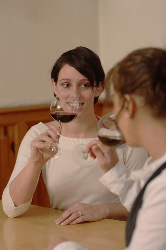 红酒,葡萄酒,西方人,两个人,家庭,伙伴,朋友,餐厅,坐,竖图,室内,白天,正面,友谊,餐桌,桌子,杯子,欧洲,欧洲人,握,服装,高脚杯,红酒杯,酒类,拿,拿着,注视,玻璃制品,酒,饮料,衣服,酒杯,观察,看,温暖,温馨,一家人,红葡萄酒,握着,服饰,餐台,观看,和睦,察看,衣着,穿着,关注,衣饰,友情,年轻女性,女人,女性,白种人,玻璃杯,坐着,半身,彩图,餐馆,饭店,饭馆,融洽