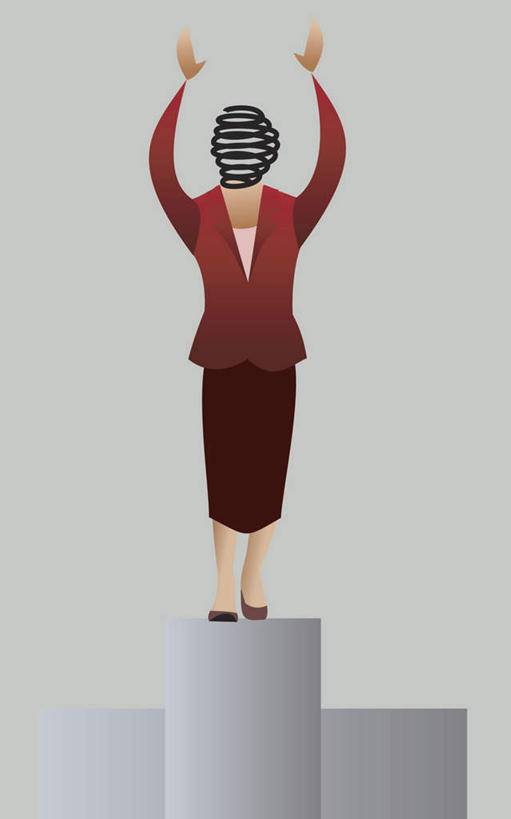 西方人,头,一个人,无人,商务人士,商务女性,站,举,竖图,插画,室内,白天,正面,高跟鞋,时尚,数码,科技,鞋子,金属制品,欧洲,欧洲人,仅一个年轻女性,仅一个女性,仅一个人,一双,阴影,灰色背景,套装,网络,金属,领奖台,螺旋,高光,几何,计算机图形,合成,图画,画,托,站着,电脑合成图,数码合成图,颁奖台,合成图,时髦,商务装,漫画,工薪阶层,写实,具体,具象,时兴,年轻女性,女人,女性,白种人,头部,白领,上班族,举起,举手,举着,抬头,向上举,向上伸,向上托,仰头,站立,彩图,全身