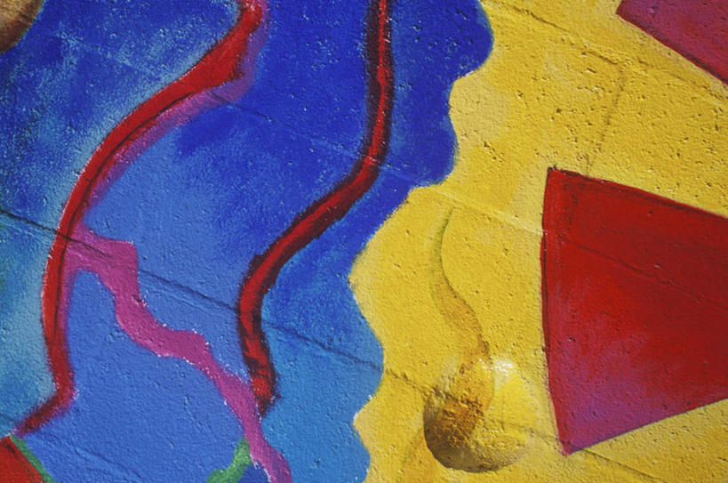 无人,横图,室内,特写,白天,正面,抽象,绘画,静物,阴影,艺术,反射,彩绘,图案,线条,影子,墙,艺术品,古典,文化,砖墙,墙壁,墙面,黄色,红色,蓝色,工艺品,品味,概念,美术,高雅,美学,图文,彩图,涂鸦