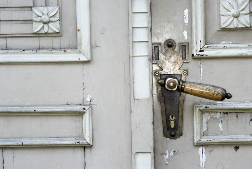 无人,横图,室外,特写,白天,正面,静物,金属制品,关闭,古老,金属,墙,墙壁,墙面,把手,门把手,门把,封闭,拉手,彩图