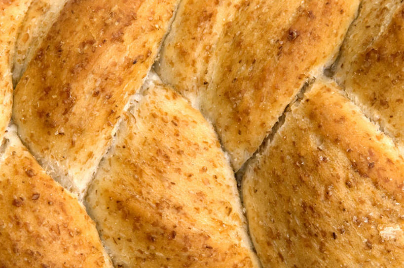 点心,面包,无人,横图,俯视,室内,特写,白天,阴影,反射,影子,食品,面点,食物,糕点,一个,摄影,影棚,单个,辫子面包,彩图,高角度拍摄,影棚拍摄,拍摄