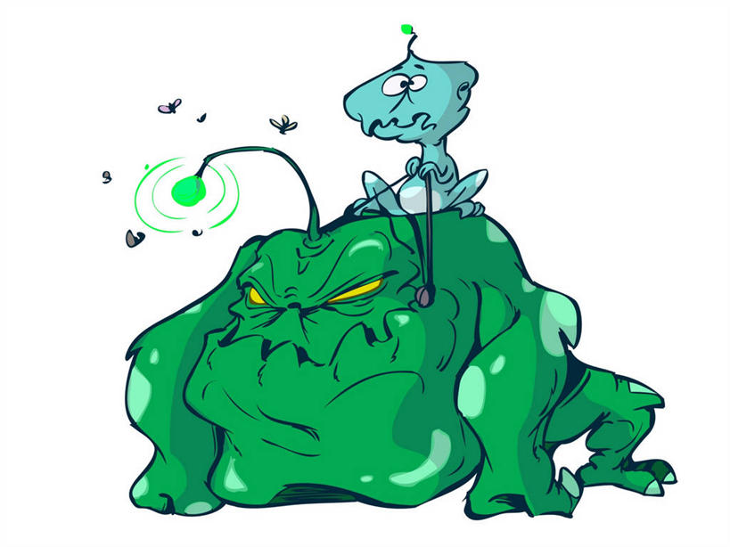 无人,站,坐,横图,插画,室内,白天,白色背景,正面,数码,科技,握,阴影,网络,高光,几何,计算机图形,合成,图画,注视,画,两个,绿色,观察,看,站着,握着,观看,电脑合成图,数码合成图,察看,合成图,关注,怪物,漫画,写实,具体,具象,怪兽,站立,坐着,彩图,全身