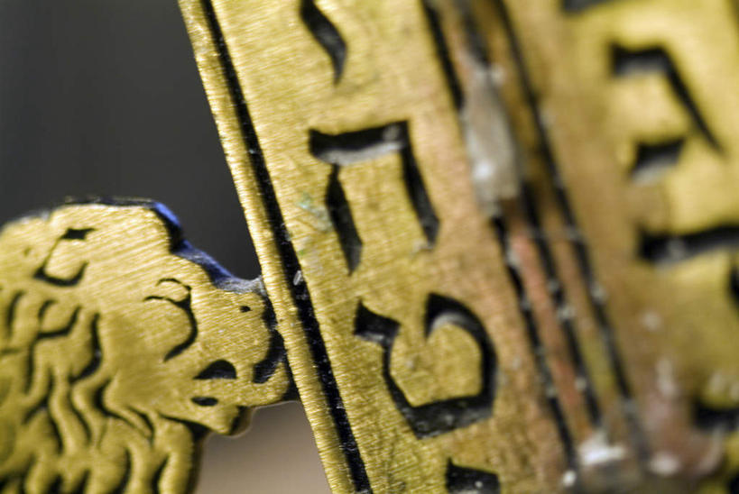 无人,横图,室内,特写,白天,正面,哺乳动物,野生动物,狮子,静物,雕塑,阴影,节日,朦胧,模糊,艺术,装饰,反射,标志,雕刻,雕像,文字,影子,烛台,字符,字母,文化,标识,动物,工艺品,祈祷,健康,许愿,宗教,信仰,纪念,祈求,美术,主题,凶猛,陈列,犹太教,功能,美学,犹太教灯台,犹太教九灯烛台,再献圣殿节灯台,挑筋教,残暴,平安,凶残,彩图,铜雕