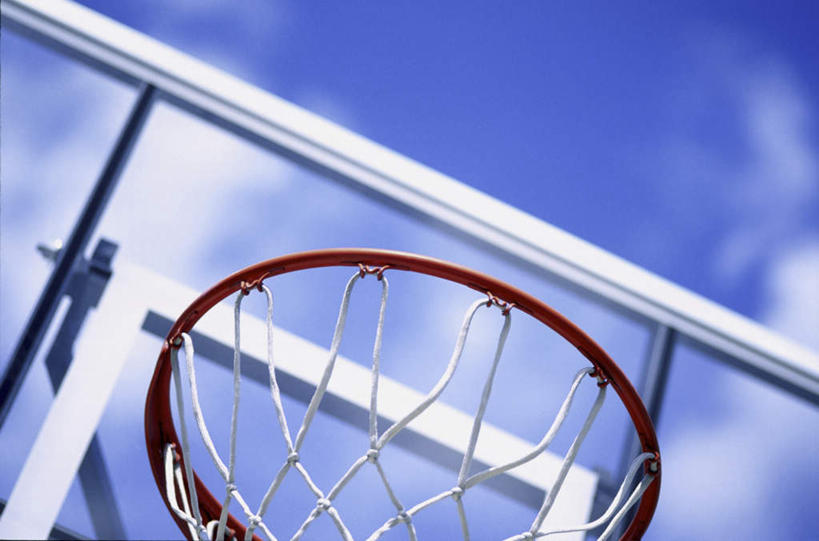 无人,横图,室外,特写,白天,仰视,静物,阴影,光线,篮球框,影子,云,云朵,云彩,蓝色,白云,蓝天,天空,阳光,天,篮球网,晴朗,篮球板,晴空,彩图,低角度拍摄