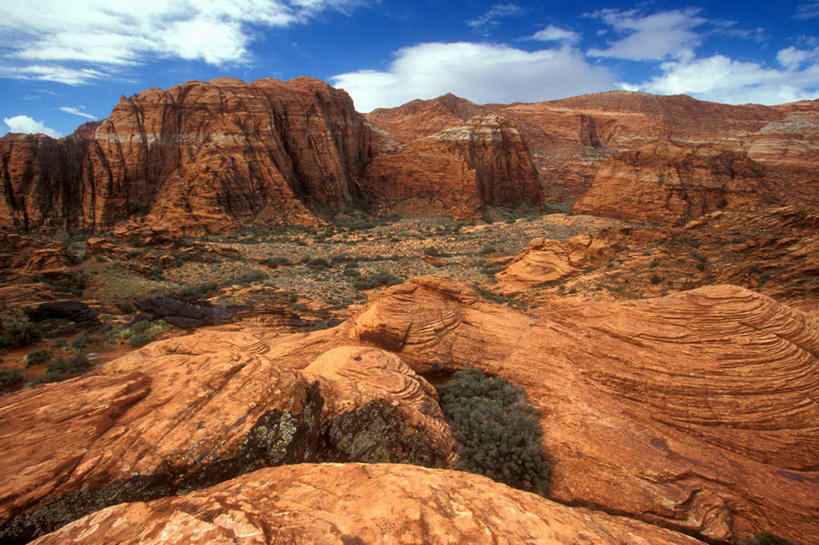 无人,公园,横图,室外,白天,正面,旅游,度假,草地,草坪,石头,美景,山,山脉,植物,美国,阴影,光线,石子,影子,景观,山峰,云,云朵,山峦,云彩,娱乐,草,蓝色,绿色,白云,蓝天,天空,阳光,自然,群山,天,享受,休闲,景色,放松,晴朗,北美,北美洲,国家公园,犹他州,自然风光,美洲,峡谷地国家公园,北亚美利加洲,亚美利加洲,犹他,蜂窝之州,蜂房州,美国峡谷地国家公园,石块,岩石,晴空,彩图