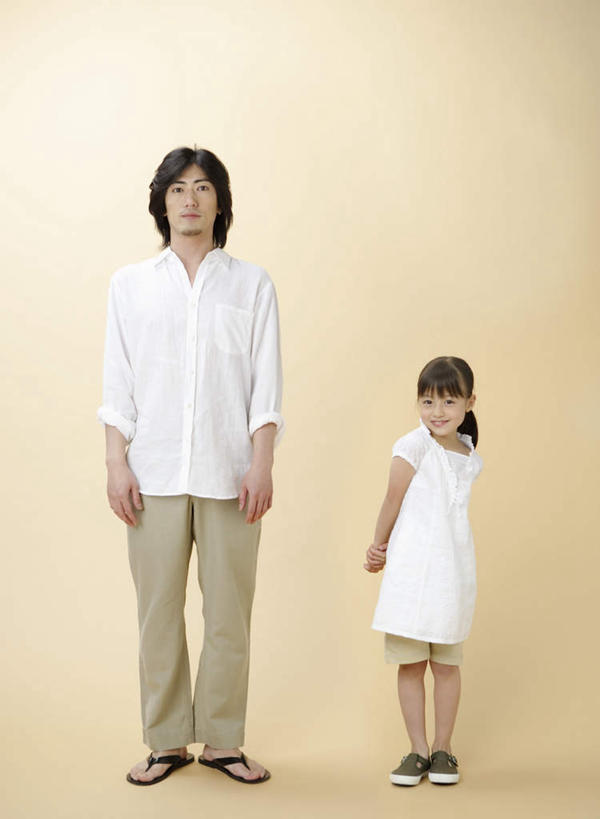 东方人,儿童,中年人,两个人,家庭,父亲,女儿,站,竖图,室内,白天,正面,裙子,纯洁,亚洲,黄色背景,连衣裙,服装,注视,休闲装,黄种人,小孩,衣服,观察,看,站着,休闲,温暖,温馨,父女,一家人,休闲服,父爱,可爱,童年,童趣,摄影,服饰,影棚,观看,和睦,察看,关注,童真,烂漫,无邪,天真,男人,男性,女孩,中年男性,亚洲人,孩子,站立,彩图,全身,影棚拍摄,拍摄,融洽,女生