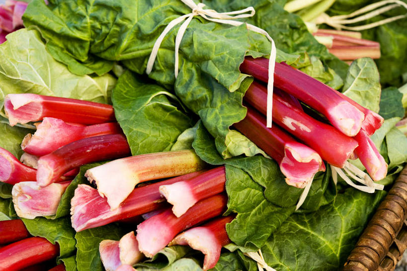 无人,横图,俯视,室外,特写,白天,蔬菜,叶子,一堆,许多,堆叠,堆积,新鲜,花篮,篮子,食品,绿叶,食物,红色,嫩叶,有机食品,绿色食品,堆,捆绑,大黄,绑缚,叶,叶片,彩图,高角度拍摄