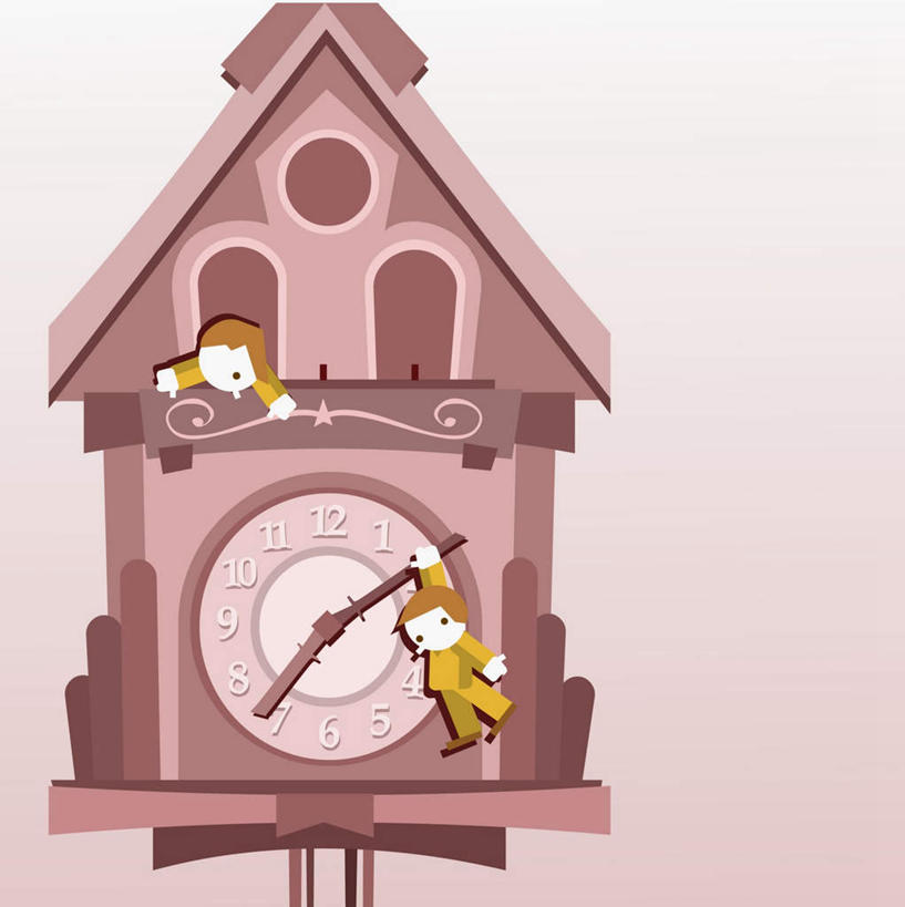 无人,两个人,坐,举,竖图,插画,室内,特写,白天,正面,数码,科技,静物,吊挂,悬挂,阴影,红色背景,服装,时间,网络,时钟,高光,几何,计算机图形,挂,合成,计时,图画,注视,休闲装,画,一个,衣服,红色,钟表,观察,看,托,休闲,休闲服,表,服饰,单个,观看,电脑合成图,数码合成图,察看,合成图,关注,漫画,写实,具体,具象,布谷鸟钟,咕咕钟,男人,男性,年轻男性,钟,举起,举手,举着,向上举,向上伸,向上托,坐着,彩图,全身