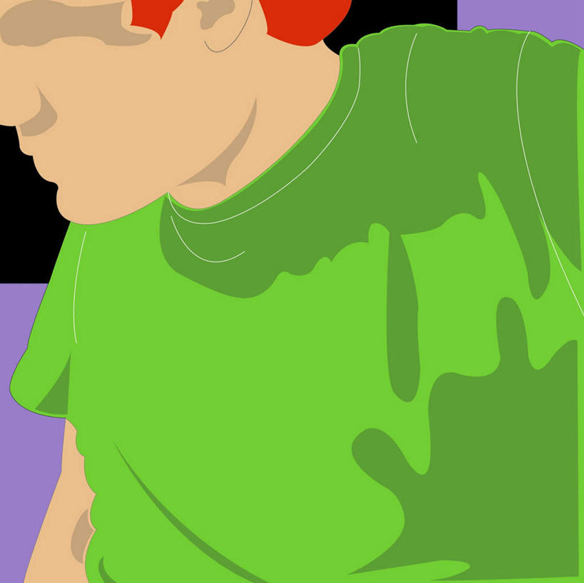 西方人,一个人,无人,横图,插画,室内,白天,正面,T恤衫,数码,科技,欧洲,欧洲人,仅一个男性,仅一个人,阴影,服装,网络,高光,几何,计算机图形,T恤,合成,图画,注视,休闲装,画,仅一个年轻男性,衣服,绿色,观察,看,休闲,思考,休闲服,考虑,思索,服饰,观看,电脑合成图,数码合成图,察看,合成图,关注,漫画,写实,具体,具象,思量,斟酌,男人,男性,年轻男性,白种人,半身,彩图