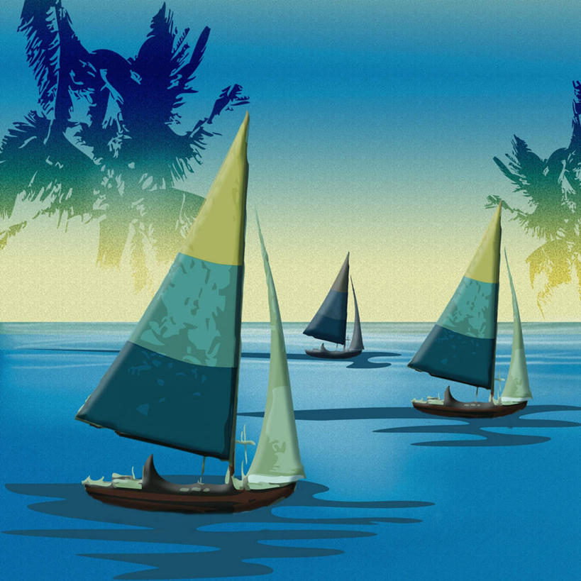 帆船,无人,方图,插画,室内,白天,正面,数码,科技,海浪,海洋,植物,船,阴影,网络,浪花,水平线,辽阔,海平线,高光,几何,计算机图形,合成,图画,画,树,树木,蓝色,绿色,蓝天,天空,自然,海水,交通工具,天,广阔,生长,晴朗,成长,一望无际,电脑合成图,数码合成图,合成图,载具,漫画,三艘,海景,万里无云,写实,具体,具象,无边无际,一马平川,大海,风浪,海,海水的波动,近岸浪,涌浪,晴空,晴空万里,彩图,水天相接,水天一线