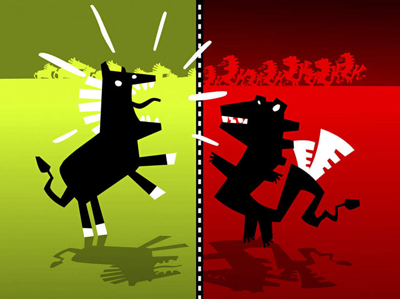 无人,站,横图,插画,室内,白天,正面,成功,数码,科技,马,野生动物,阴影,网络,龙,高光,几何,计算机图形,合成,图画,注视,文化,传统,十二生肖,画,黄色,红色,黑色,动物,观察,看,站着,张嘴,两只,属相,运输,生肖,牲畜,观看,电脑合成图,数码合成图,察看,合成图,高贵,关注,图腾,传说,漫画,张大嘴巴,写实,具体,具象,祥瑞,灵兽,兽历,权势,尊荣,幸运,张开嘴,站立,彩图