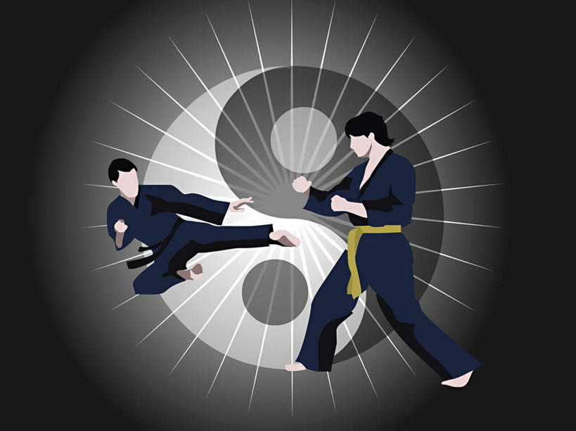 东方人,无人,两个人,伙伴,朋友,站,跳,横图,插画,室内,白天,正面,锻炼,友谊,运动,合作,团队,数码,科技,跆拳道,亚洲,阴影,形状,服装,环绕,围绕,网络,圆形,图形,线条,圆,高光,几何,计算机图形,合成,图画,环抱,注视,黄种人,文化,画,衣服,白色,黑色,观察,看,祈祷,站着,战略,许愿,宗教,服饰,信仰,观看,祈求,吉祥,电脑合成图,数码合成图,察看,打击,攻击,衣着,合成图,穿着,关注,数学,袭击,冲击,风水,八卦,进攻,阴阳,漫画,跆拳道服,写实,具体,具象,吉凶,吉利,晦气,不祥,倒霉,霉运,恶兆,凶险,联合,合谋,萦绕,形态,外形,衣饰,八卦图,配合,平安,体育,协作,男人,男性,年轻男性,亚洲人,跳跃,站立,彩图,全身,健身,几何图形,平面图形,练功服