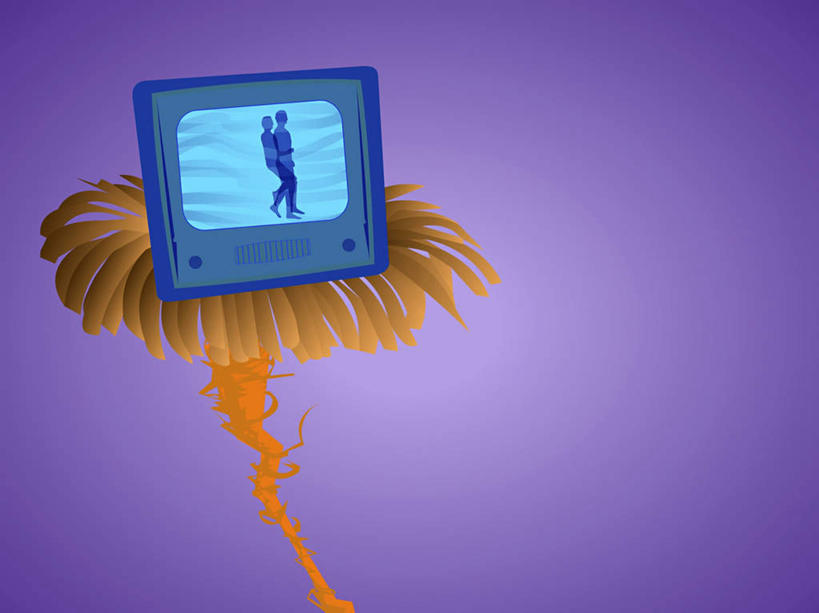 无人,横图,插画,室内,白天,正面,数码,科技,电视,阴影,盛开,网络,高光,几何,计算机图形,合成,花蕾,图画,画,花,花瓣,花朵,鲜花,紫色,花苞,花蕊,电脑合成图,数码合成图,合成图,彩电,漫画,写实,具体,具象,彩色电视机,显像管屏,显像管屏幕,电视机,彩图