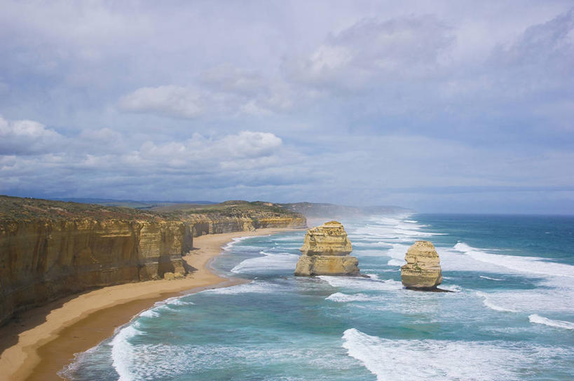 无人,横图,室外,旅游,度假,海洋,美景,澳大利亚,地形,海岸线,景观,云,宏伟,娱乐,风景,天空,自然,地标建筑,享受,休闲,景色,放松,美女,摄影,宁静,岩层,自然风光,大洋洲,海景,大洋路,十二使徒岩,海滩,岩石,彩图,旅行