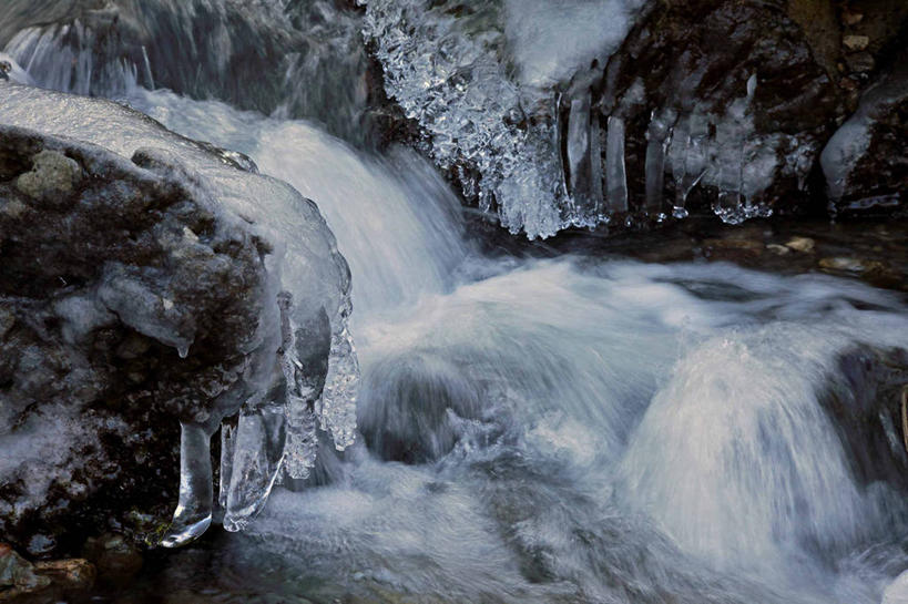 无人,横图,室外,白天,水,冰,冬天,图像,风景,小溪,自然,季节,冷,摄影,流动,温度,自然现象,彩图,状态