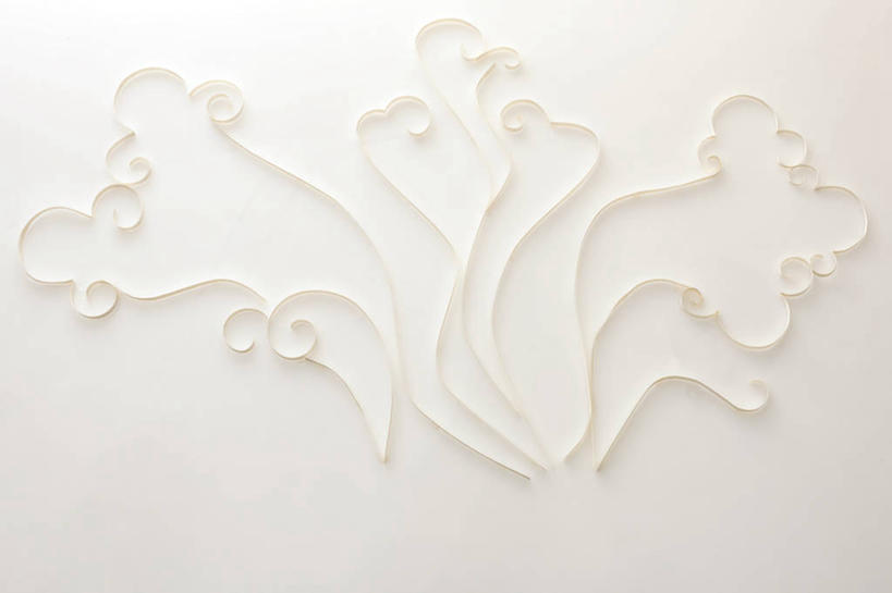 无人,横图,俯视,留白,白色背景,静物,北京,中国,亚洲,纸,云,祥云,白色,摄影,高雅,风格,简单,东亚,式样,想法,设计,彩图,高角度拍摄,影棚拍摄