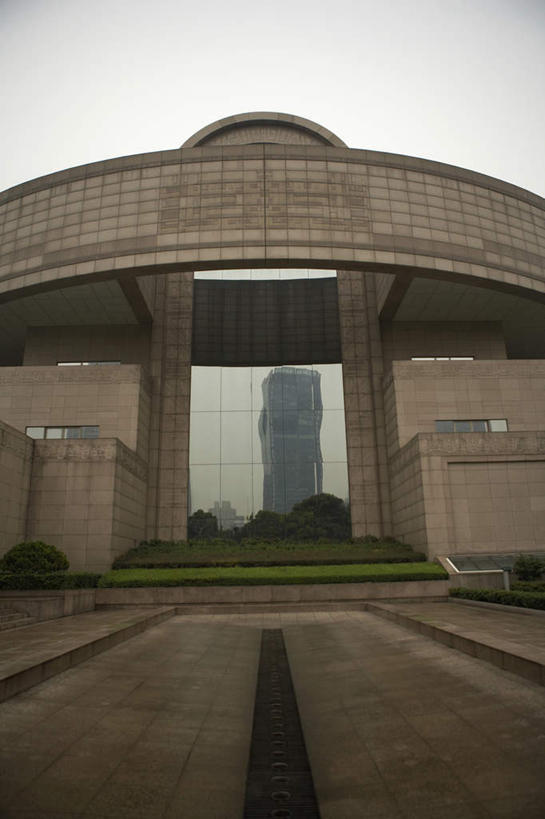 无人,博物馆,公园,竖图,室外,仰视,上海,人民广场,上海博物馆,美术馆,低角度拍摄