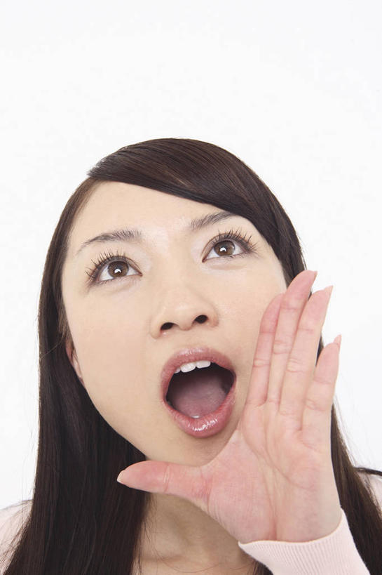 东方人,微笑,室内,白色背景,快乐,生活方式,尖叫,肖像,女人,亚洲人,年轻人,彩图,影棚拍摄,精力