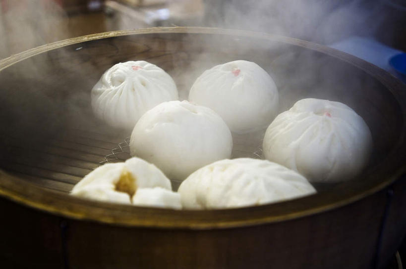 无人,横图,室内,竹子,静物,蒸汽,材料,食品,饺子,饮食,摄影,清新,中国文化,东亚文化,健康食物,蒸锅,彩图