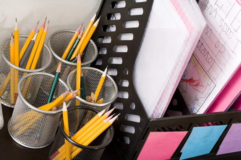 无人,横图,俯视,办公用品,文件夹,教育,英文字母,活页夹,书,彩图,高角度拍摄,小学