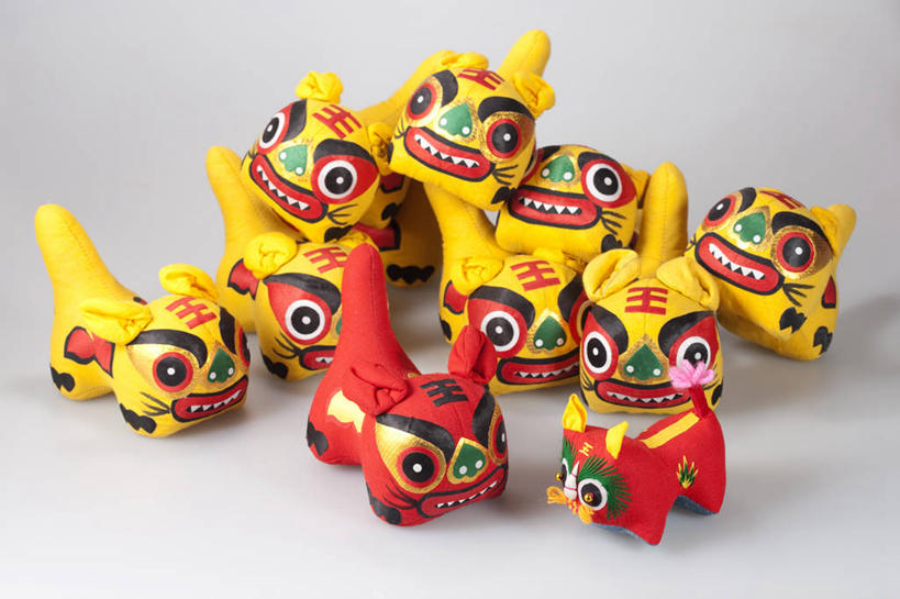 横图,运气,虎,玩具,纺织品,北京,中国,亚洲,摄影,毛绒玩具,中国文化,东亚,古代文明,彩图,影棚拍摄,传统文化