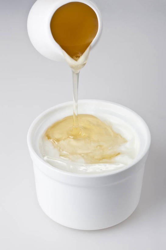 蜂蜜,竖图,白色背景,静物,倒,酸奶,饮食,白色,碗,健康,摄影,奶制品,健康食物,彩图,影棚拍摄