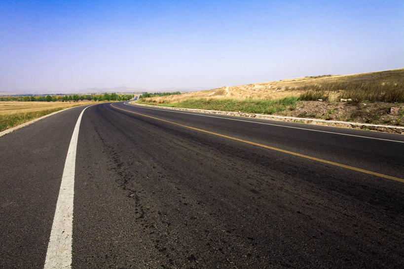 无人,横图,室外,白天,消失点,仰视,高速公路,路,坝上,中国,亚洲,天空,运输,摄影,宁静,东亚,内蒙古,彩图,低角度拍摄