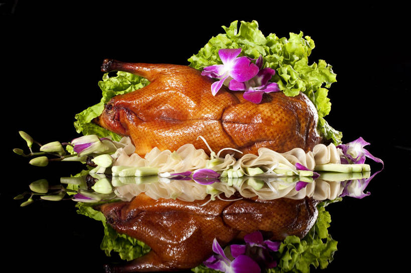 烤鸭,无人,横图,静物,北京,中国,亚洲,黑色背景,反射,肉,美味,食品,传统,鸭肉,肉类,饮食,摄影,风格,中国文化,肉食,东亚,北京烤鸭,彩图,传统文化