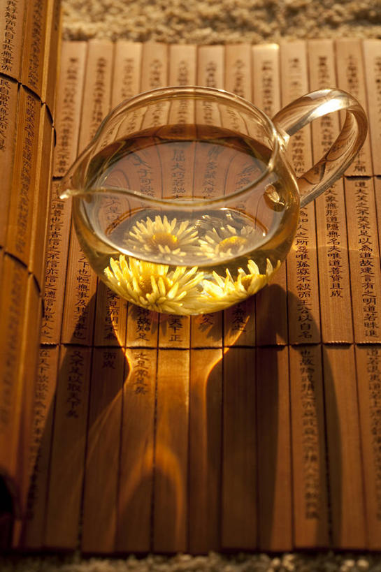 无人,竖图,茶,静物,沙子,茶道,饮食,饮料,茶壶,花茶,汉字,摄影,竹简,中国文化,菊花茶,热饮,东亚文化,彩图,影棚拍摄