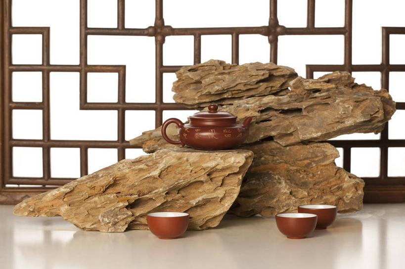 无人,横图,静物,壶,茶道,饮食,饮料,汉字,摄影,紫砂壶,中国文化,热饮,东亚文化,茶杯,岩石,彩图,影棚拍摄
