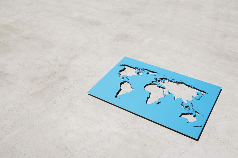 无人,横图,俯视,室外,特写,白天,海洋,静物,地图,阴影,光线,影子,世界地图,陆地,蓝色,阳光,国家,大陆,世界,大洋洲,版图,彩图,高角度拍摄