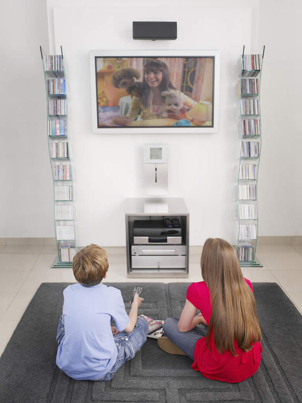 西方人,儿童,两个人,家庭,坐,竖图,室内,白天,纯洁,地毯,电视,欧洲,欧洲人,服装,装饰,编织,手工艺品,墙,织物,休闲装,墙壁,墙面,小孩,背面,衣服,工艺品,休闲,温暖,温馨,一家人,休闲服,可爱,童年,童趣,服饰,华丽,修饰,点缀,和睦,影碟机,DVD播放器,彩电,童真,烂漫,无邪,衬托,美观,雅致,雅观,彩色电视机,显像管屏,显像管屏幕,DVD播放机,DVD影碟机,光盘存储器,数字多功能光盘,天真,男孩,男人,男性,女孩,女人,女性,白种人,电视机,坐着,彩图,全身,融洽,男生,女生