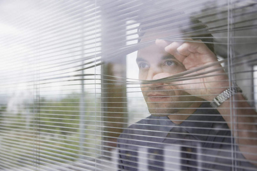 西方人,一个人,商务人士,商务男性,站,横图,室内,白天,正面,衬衫,植物,窗户,欧洲,欧洲人,仅一个男性,仅一个人,仅一个中年男性,套装,朦胧,模糊,时间,时钟,手表,百叶窗,领带,计时,注视,树,树木,绿色,自然,钟表,观察,看,站着,表,生长,成长,观看,腕表,察看,象征,庄重,关注,商务装,身份,偷窥,工薪阶层,正式,地位,窃看,窃视,男人,男性,中年男性,白种人,白领,上班族,钟,站立,半身,彩图,衬衣