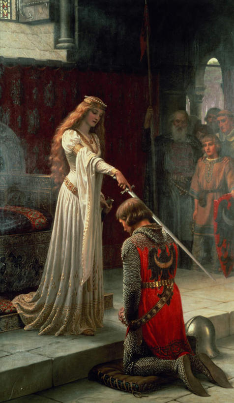 西方人,无人,两个人,站,跪,横图,室内,白天,正面,民族服装,裙子,绘画,安全,竞争,油画,欧洲,欧洲人,对抗,握,连衣裙,艺术,冲突,盔甲,防护,古典,爵士,拿,拿着,注视,破坏,文化,工艺品,观察,看,品味,站着,武器,战争,握着,观看,保护,美术,损坏,察看,高雅,剑,攻击,威胁,对立,关注,矛盾,兵器,公主,保险,防御,铠甲,美学,敌对,挫败,斗争,抗拒,抗衡,杀伤,威慑,防具,防卫,平安,危险,男人,男性,年轻男性,年轻女性,女人,女性,白种人,跪着,站立,彩图,全身,传统服装,民俗服,甲胄