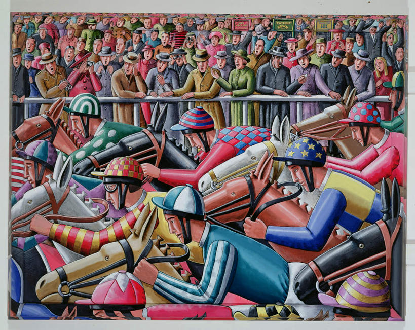 西方人,无人,体育馆,栏杆,运动场,站,坐,横图,室内,白天,侧面,绘画,马,野生动物,帽子,油画,欧洲,欧洲人,一排,许多,握,服装,艺术,整齐,头盔,星星,围栏,很多,许多人,古典,拿,拿着,注视,休闲装,礼帽,文化,体育场,护栏,排列,衣服,动物,安全帽,绳子,工艺品,观察,看,品味,站着,一群人,休闲,星形,休闲服,握着,运输,服饰,牲畜,观看,绳索,美术,察看,高雅,队列,关注,五角形,美学,运动馆,跑马,赛马,男人,男性,女人,女性,中年男性,中年女性,白种人,五角星,站立,坐着,半身,彩图