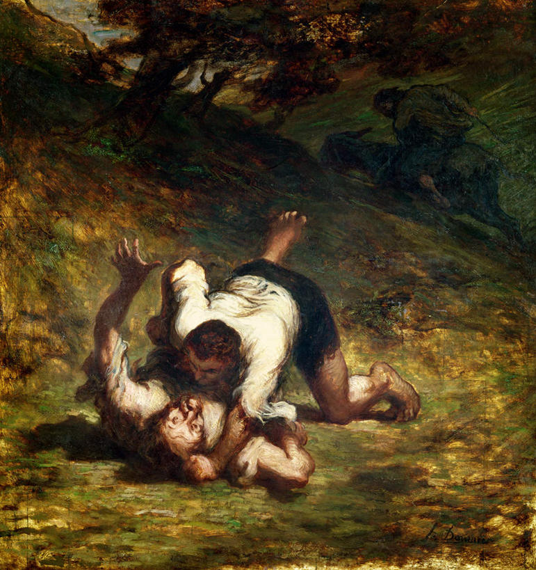 西方人,无人,两个人,躺,竖图,俯视,室内,白天,绘画,草地,草坪,石头,植物,油画,欧洲,欧洲人,服装,艺术,石子,古典,休闲装,文化,相视,草,树,树木,衣服,绿色,自然,工艺品,品味,休闲,面对面,休闲服,服饰,生长,成长,对视,打架,美术,高雅,打斗,相对,斗殴,相看,美学,敌人,仇敌,仇人,卧着,男人,男性,中年男性,白种人,石块,岩石,躺着,卧,彩图,高角度拍摄,全身