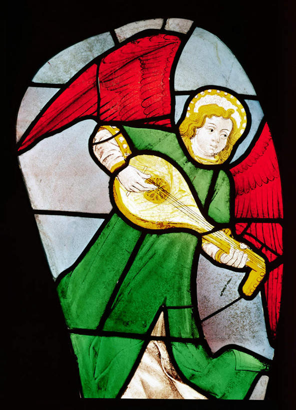 无人,竖图,室内,白天,正面,绘画,握,服装,节日,艺术,翅膀,长袍,乐器,琵琶,弦乐器,古典,弹奏,拿,拿着,文化,衣服,绿色,工艺品,品味,祈祷,健康,握着,许愿,宗教,服饰,信仰,纪念,祈求,美术,高雅,基督教,衣着,穿着,天主教,弹拨弦鸣乐器,美学,衣饰,彩绘玻璃,彩色玻璃,教堂玻璃,艺术玻璃,民乐之王,平安,彩图,弹拨弦乐器