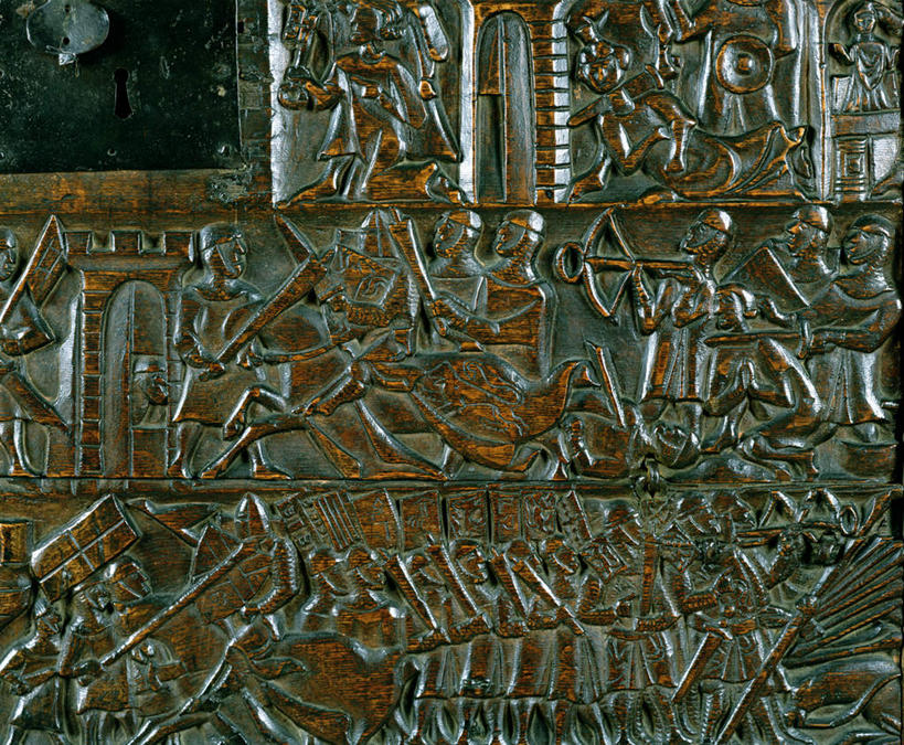 西方人,无人,站,坐,横图,室内,特写,白天,正面,竞争,静物,雕塑,欧洲,欧洲人,士兵,对抗,服装,艺术,装饰,冲突,雕刻,雕像,弓箭,墙,许多人,破坏,墙壁,墙面,一个,衣服,工艺品,站着,一群人,武器,战争,服饰,单个,纪念,美术,损坏,攻击,威胁,衣着,穿着,对立,矛盾,兵器,主题,防御,陈列,功能,美学,敌对,挫败,斗争,抗拒,抗衡,杀伤,威慑,兵士,衣饰,兵戈,打仗,构兵,交兵,危险,男人,男性,中年男性,白种人,接触,站立,坐着,彩图,全身,传统服装