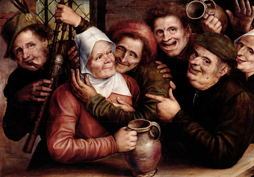 西方人,无人,伙伴,朋友,酒吧,坐,笑,微笑,横图,室内,白天,正面,民族服装,绘画,友谊,桌面,桌子,油画,欧洲,欧洲人,握,服装,艺术,木制,罐子,陶瓷,管乐器,乐器,陶瓷制品,许多人,古典,吹奏,拿,演奏,拿着,注视,文化,衣服,木制品,瓶子,工艺品,观察,看,品味,一群人,握着,服饰,观看,美术,察看,高雅,衣着,穿着,关注,美学,衣饰,风笛,风袋管,友情,男人,男性,女人,女性,中年男性,中年女性,白种人,坐着,半身,彩图,传统服装,民俗服,酒吧间,酒馆