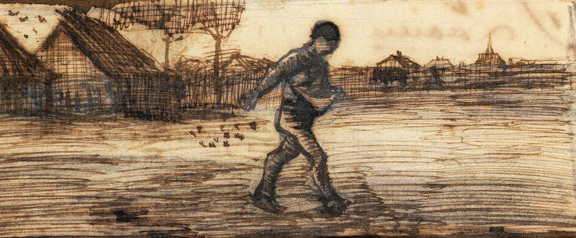 西方人,一个人,无人,家,农田,走,横图,室内,白天,侧面,绘画,庄稼,农作物,油画,欧洲,欧洲人,仅一个男性,仅一个人,握,种植,阴影,服装,艺术,光线,影子,房屋,墙,屋子,种子,古典,拿,拿着,洒,注视,文化,楼房,墙壁,墙面,住宅,仅一个年轻男性,衣服,蓝色,蓝天,天空,阳光,工艺品,天,观察,看,品味,握着,服饰,晴朗,观看,美术,察看,栽培,栽种,高雅,衣着,穿着,关注,万里无云,美学,衣饰,莳植,男人,男性,年轻男性,白种人,晴空,晴空万里,步行,撒,散步,走路,彩图,全身,耕地,庄稼田,房子