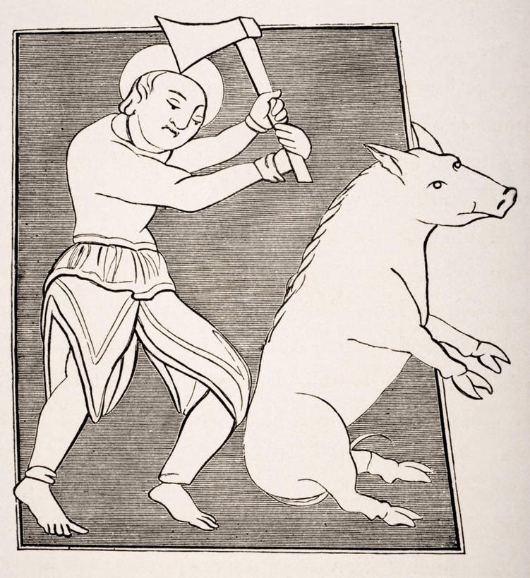 西方人,一个人,无人,站,举,竖图,黑白,室内,白天,正面,绘画,猪,油画,欧洲,欧洲人,仅一个男性,仅一个人,握,服装,艺术,工具,古典,拿,拿着,注视,文化,仅一个年轻男性,一只,衣服,动物,工艺品,观察,看,品味,托,站着,家畜,握着,服饰,牲畜,观看,美术,察看,高雅,搏斗,衣着,穿着,关注,斧头,屠杀,美学,斧子,衣饰,屠戮,残杀,男人,男性,年轻男性,白种人,举起,举手,举着,向上举,向上伸,向上托,站立,全身