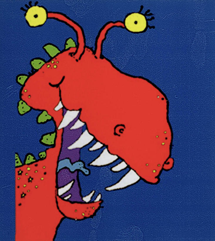 头,牙齿,无人,竖图,室内,特写,白天,正面,绘画,成功,油画,蓝色背景,锐利,艺术,龙,古典,注视,文化,工艺品,观察,看,品味,张嘴,橙色,观看,美术,察看,锋利,尖锐,高雅,高贵,关注,图腾,传说,尖利,张大嘴巴,美学,祥瑞,灵兽,权势,尊荣,犀利,厉害,幸运,头部,齿,牙,牙龈,张开嘴,半身,彩图