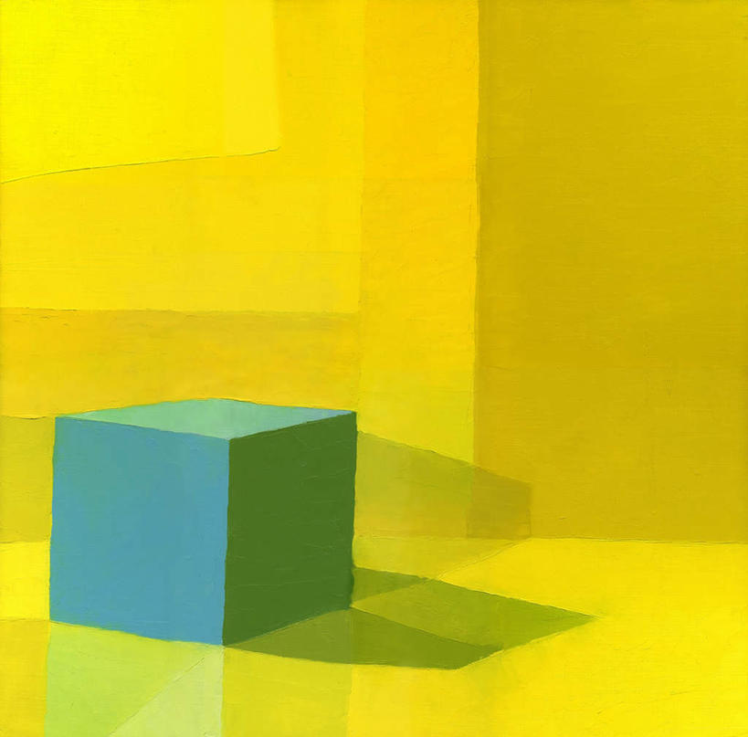 无人,横图,室内,白天,正面,绘画,油画,阴影,黄色背景,艺术,反射,方块,影子,古典,文化,一个,蓝色,工艺品,品味,单个,美术,高雅,美学,彩图