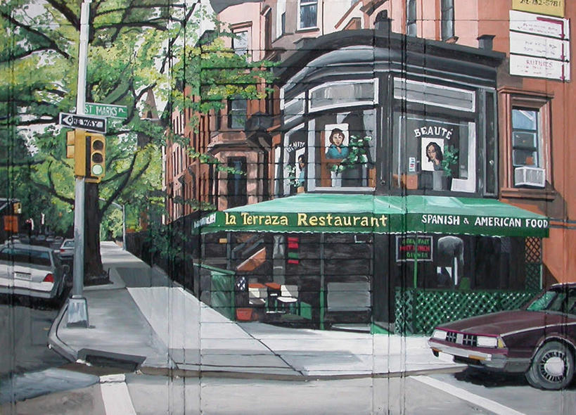 无人,商店,横图,室内,白天,正面,度假,绘画,安全,美景,植物,城市风光,城市,道路,路,公路,汽车,纽约,美国,两辆,阴影,艺术,光线,英文,标志,文字,影子,字符,字母,景观,乡村,分界线,曼哈顿,停车线,信号灯,交通,古典,文化,娱乐,标识,商铺,车,树,树木,绿色,阳光,自然,工艺品,村庄,交通工具,轿车,品味,享受,休闲,景色,放松,警示,生长,成长,英文字母,车行道,车行道分界线,美术,北美,高雅,北美洲,提示,载具,标线,美洲,流通,车行线,交通信号灯,纽约州,帝国之州,帝国州,美学,北亚美利加洲,亚美利加洲,格林威治村,格林尼治村,西村,市肆,商号,马路,彩图,店铺,曼哈顿岛