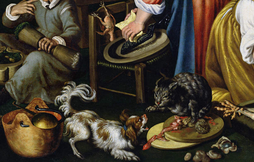 西方人,无人,两个人,坐,交叉,横图,室内,白天,正面,绘画,竹子,宠物,狗,猫,椅子,油画,欧洲,欧洲人,握,竹制,服装,艺术,编织,篮子,木椅,古典,拿,拿着,文化,衣服,动物,竹篮,工艺品,品味,可爱,握着,服饰,竹条,打架,交织,美术,高雅,竹制品,衣着,穿着,打斗,猫咪,斗殴,忠诚,美学,衣饰,穿插,男人,男性,女人,女性,中年男性,中年女性,白种人,犬,坐着,半身,彩图