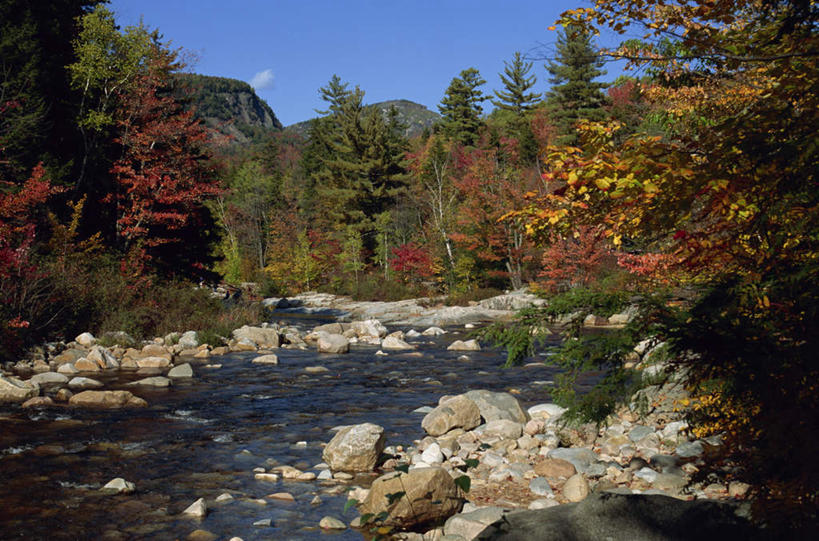 无人,公园,横图,室外,白天,正面,旅游,度假,河流,石头,美景,秋季,山,山脉,水,植物,美国,阴影,波纹,光线,石子,影子,河水,景观,山峰,水流,云,云朵,涟漪,山峦,云彩,娱乐,树,树木,蓝色,绿色,白云,倒影,蓝天,水纹,天空,阳光,自然,波浪,群山,天,享受,休闲,景色,放松,生长,晴朗,成长,倒映,北美,北美洲,国家公园,自然风光,美洲,新罕布什尔州,水晕,北亚美利加洲,亚美利加洲,新罕布什尔,新罕布夏州,花岗岩州,花冈岩之州,滑雪之州,白山国家森林公园,白山国家森林,反照,石块,岩石,晴空,秋,秋天,彩图